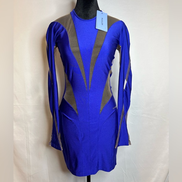 Mugler Long Sleeve Mini Dress - Picture 2 of 7